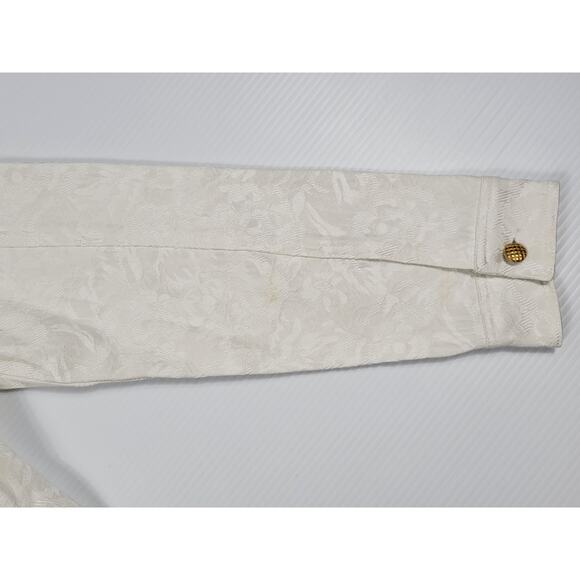 Vintage Christine‎ Alexander Swarovski Crystal Floral Jacket White Womens Medium - Picture 9 of 12